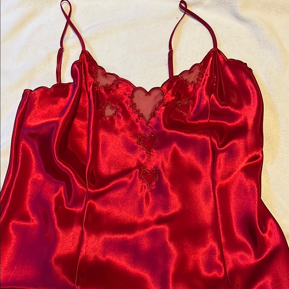 Valerie Stevens Red Satin Pajama/short gown